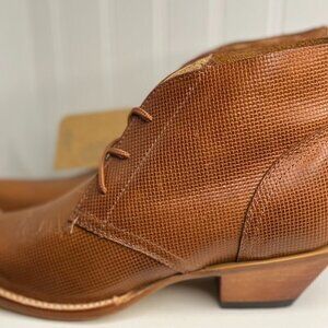Twisted X Womens Steppin' Out Lacer Brown Leather Ankle Boots Size 8.5
